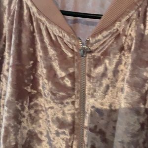 A pink crushed Jacket for cool Summer night